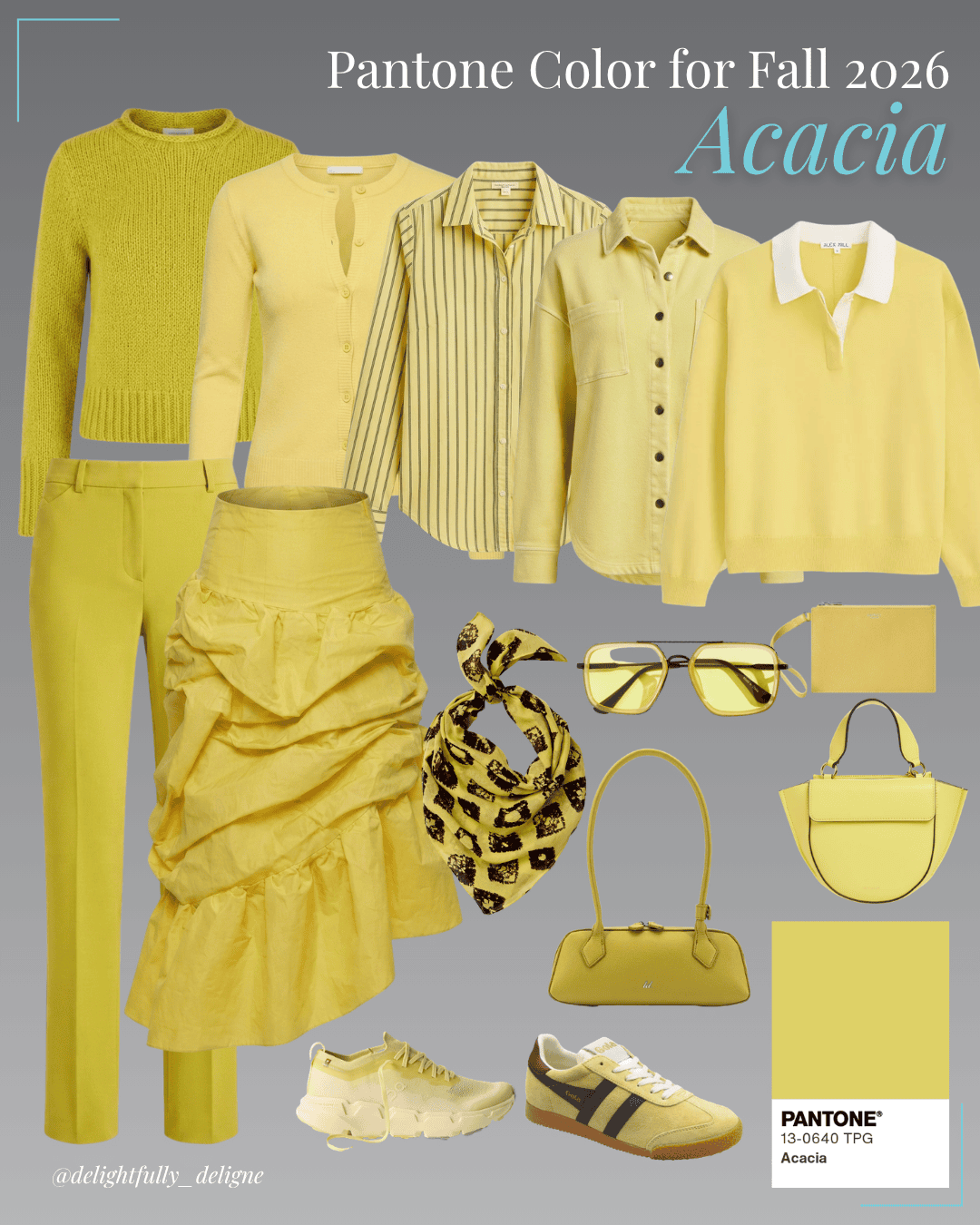 Pantone Fall/Winter 2026–2027 Items in Acacia