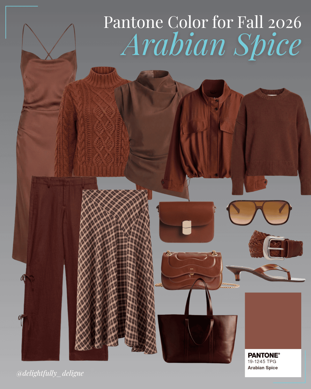 Pantone Fall/Winter 2026–2027 Items in Arabian Spice