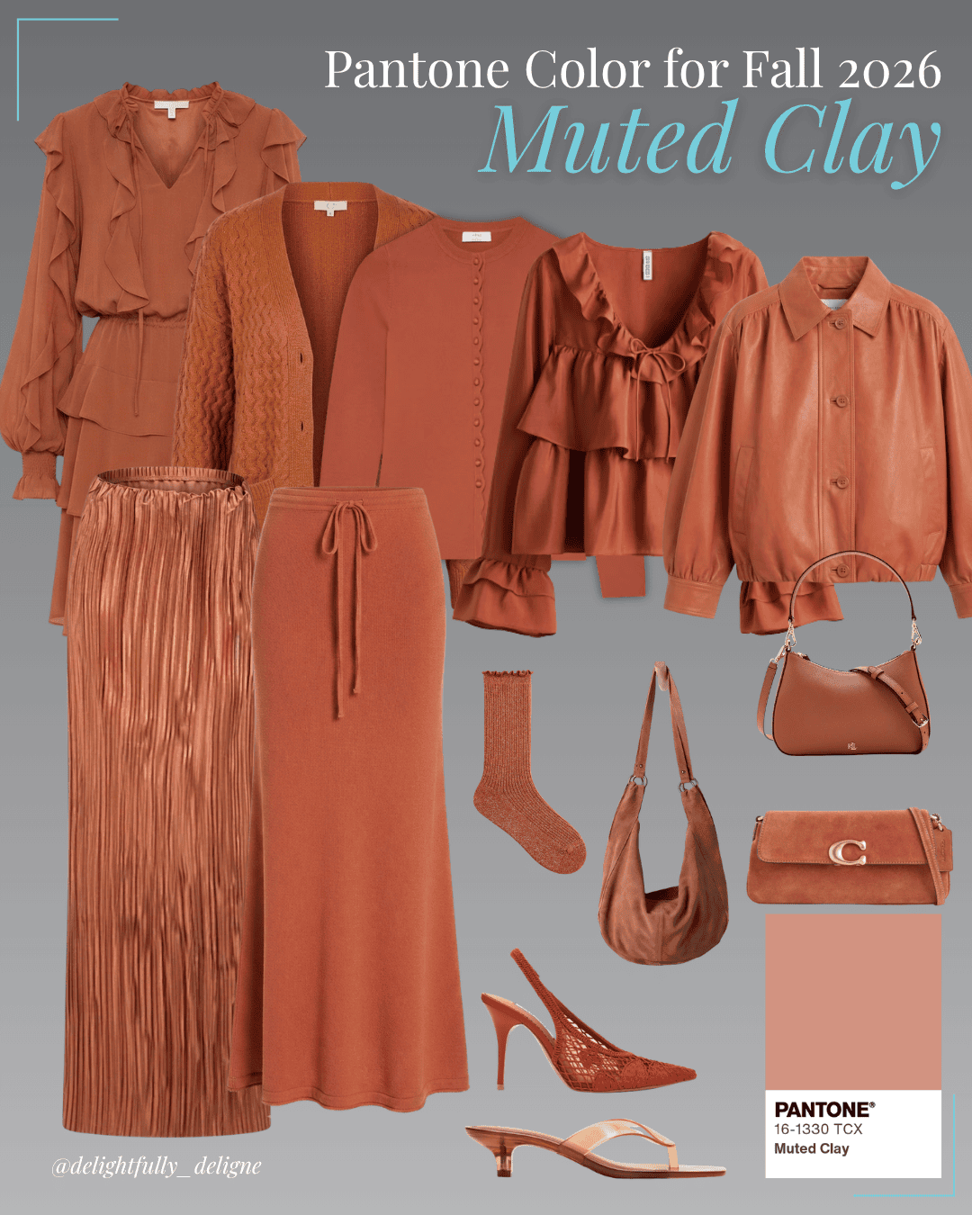 Pantone Fall/Winter 2026–2027 Items in Muted Clay