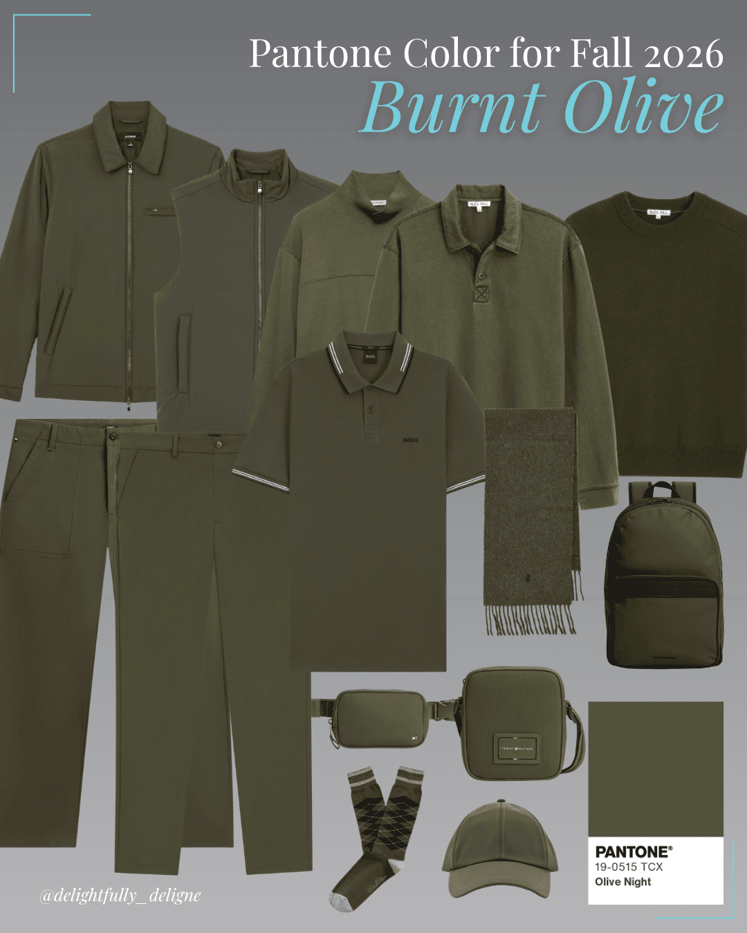 Burnt Olive Pantone Fall Color For Men
