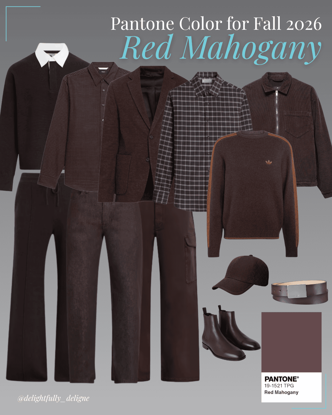 Red Mahogany Pantone Fall Color For Men